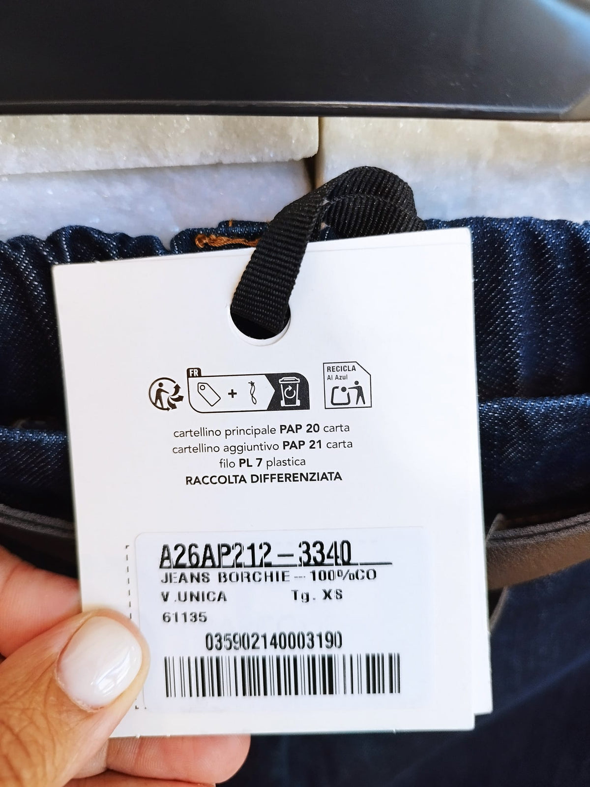 Pantalone denim scuro