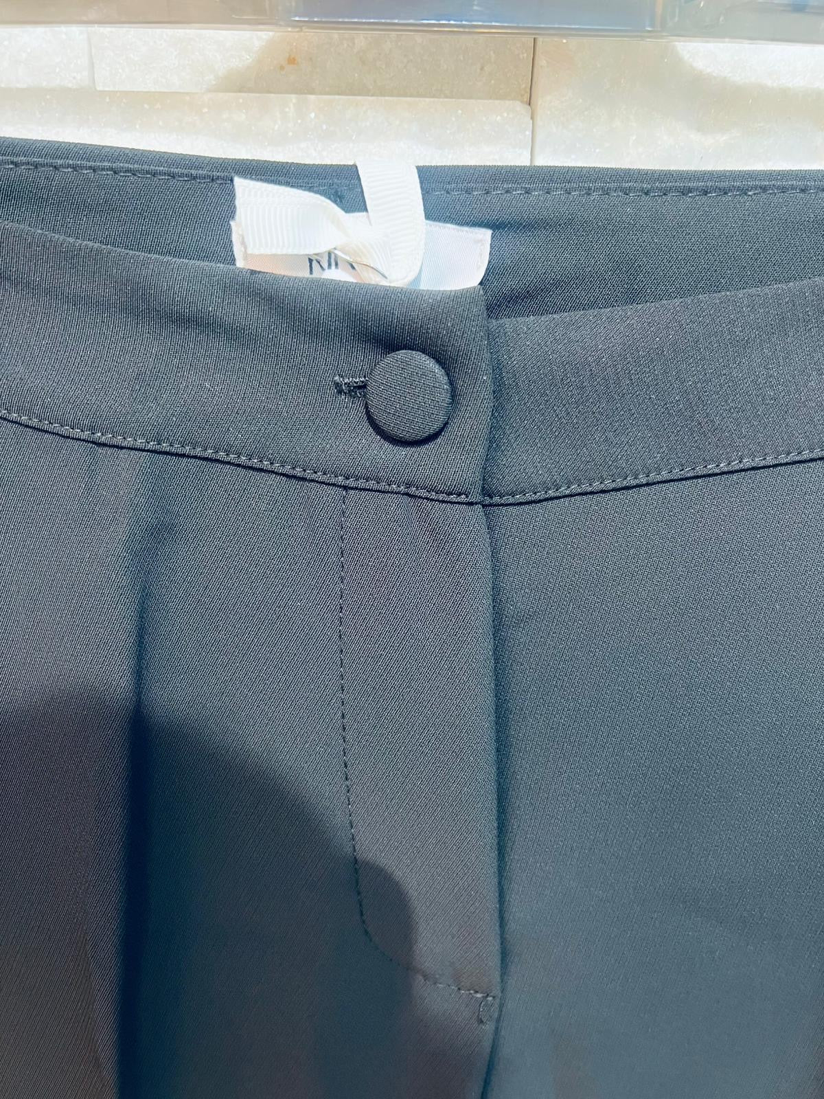 Pantalone dritto in cadì con risvolto