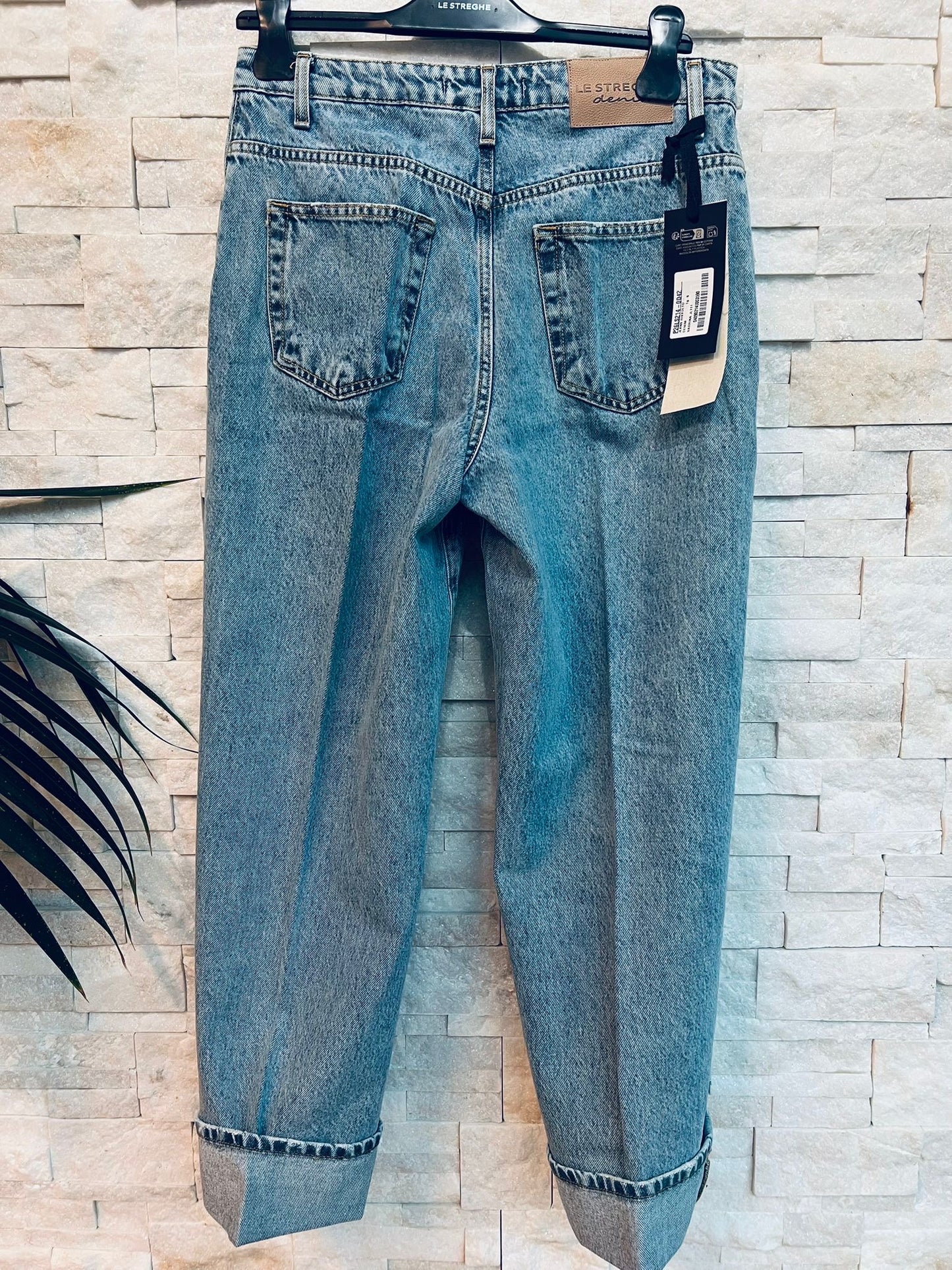 Jeans con risvolto