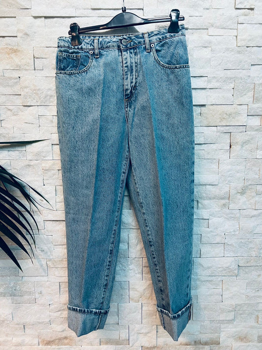Jeans con risvolto