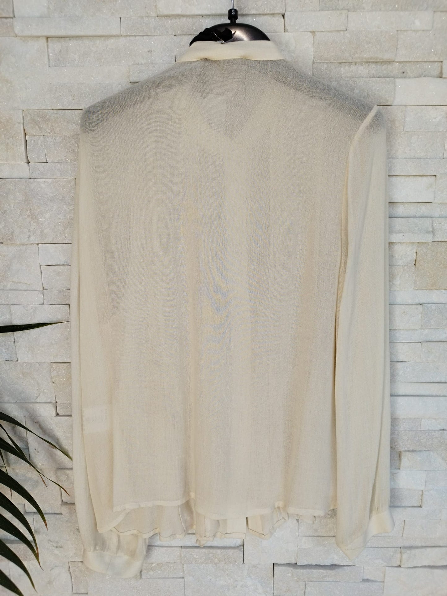 Camicia in garza di viscosa e lana