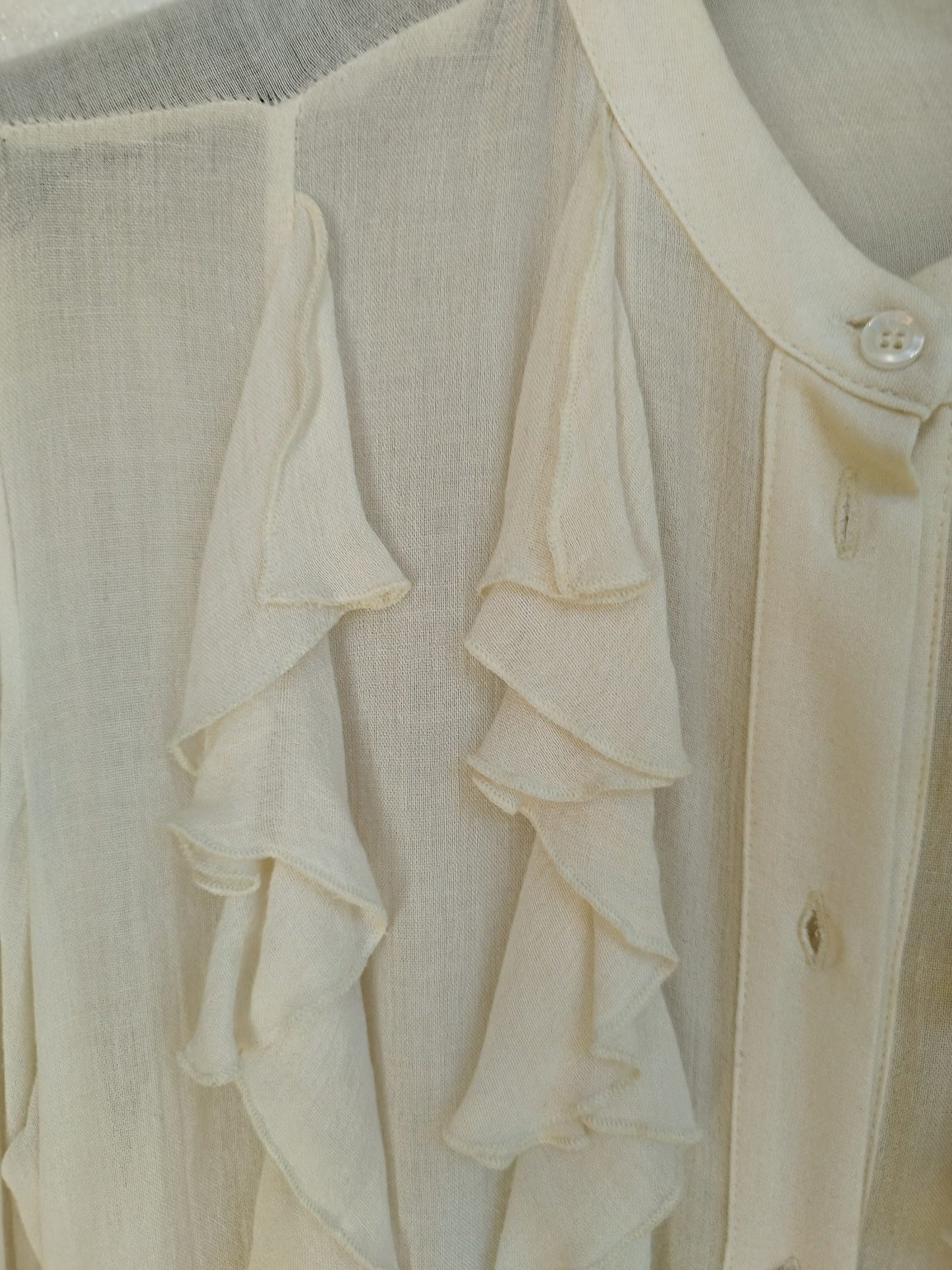 Camicia in garza di viscosa e lana