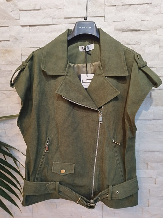 Gilet chiodo verde militare