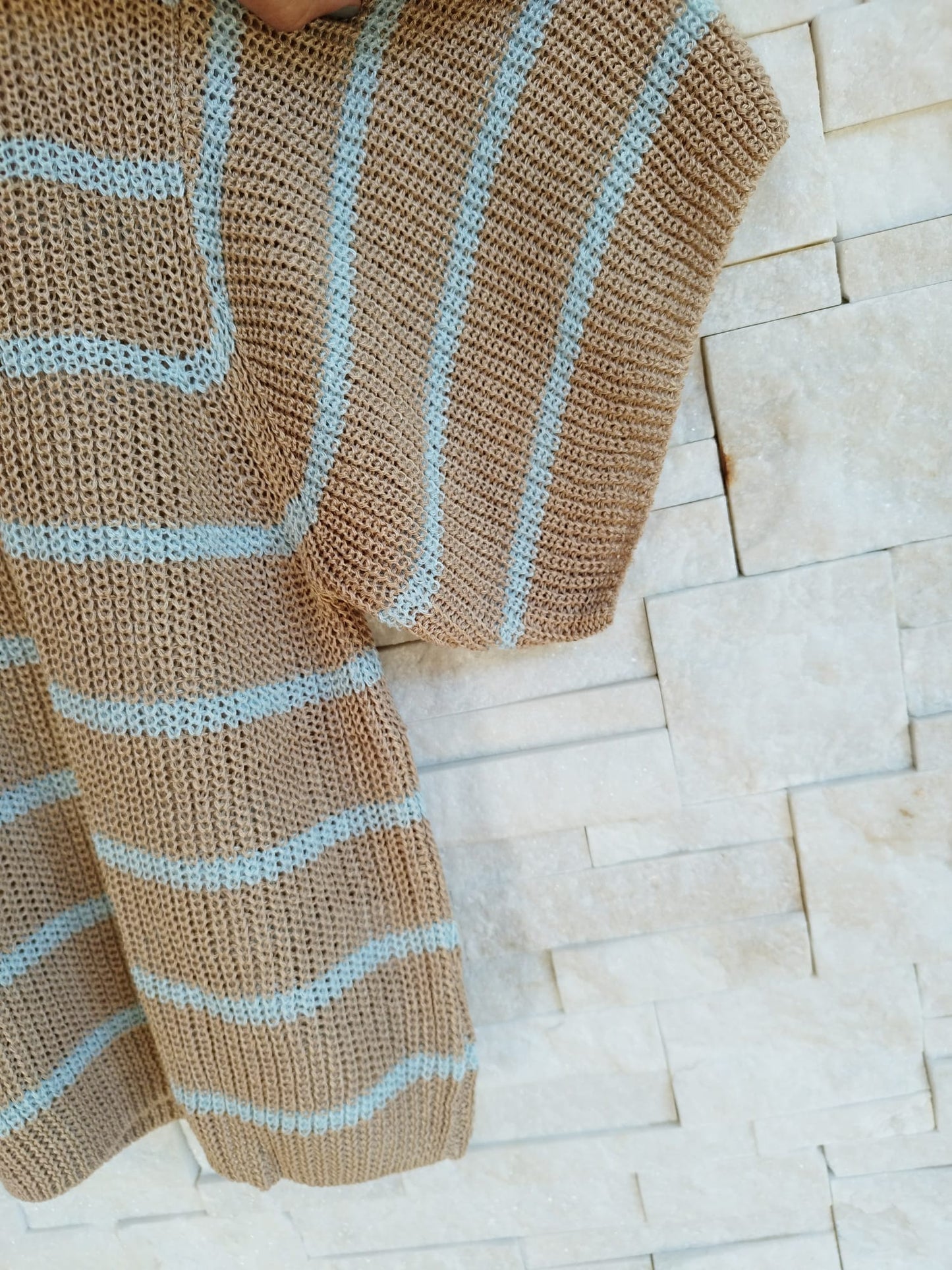 Maglia manica corta girocollo a righe