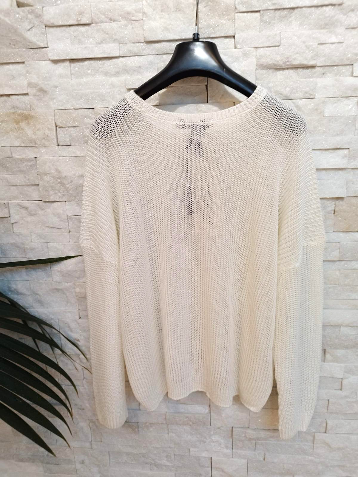Maglia girocollo colore bianco