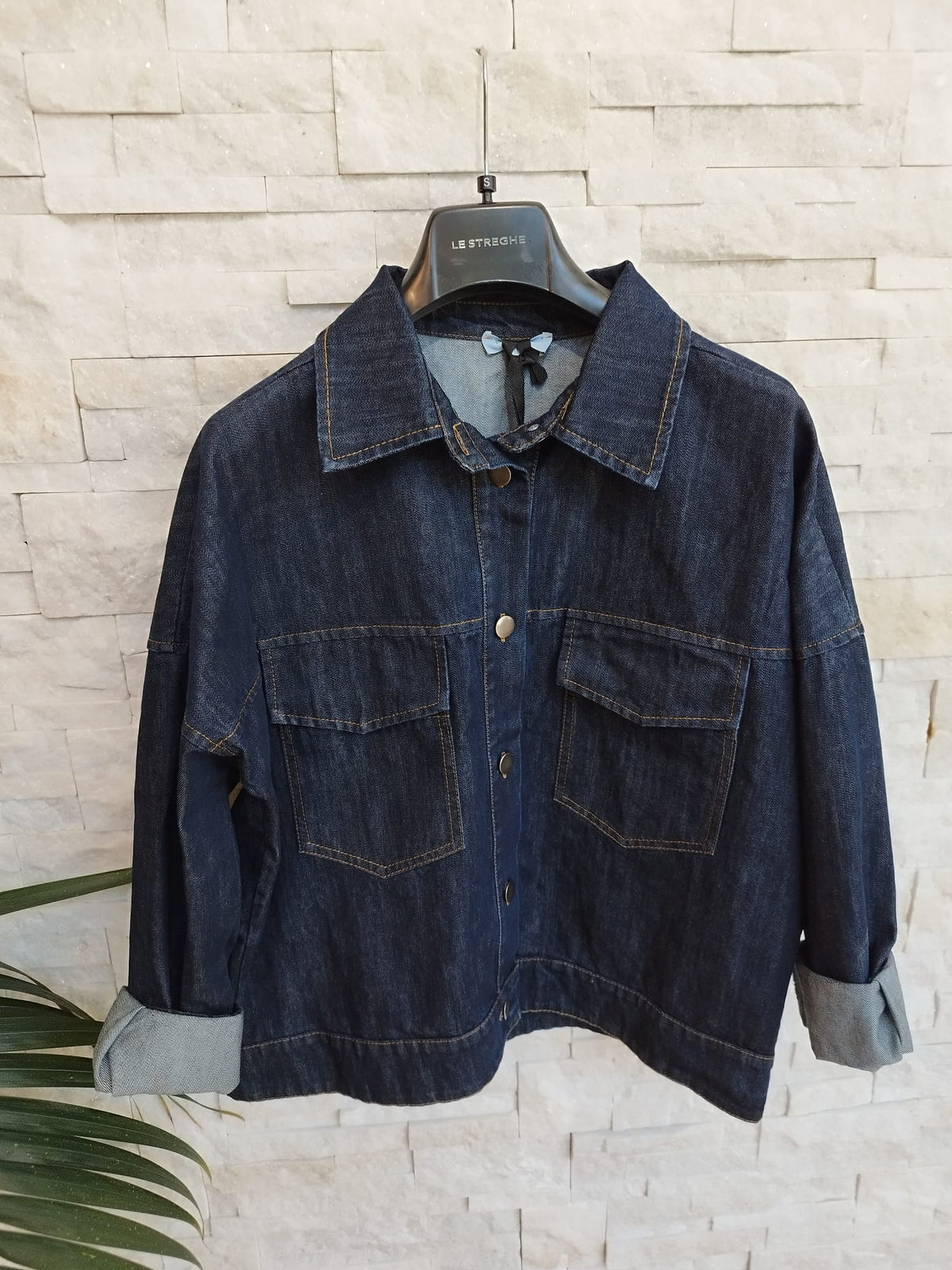 Giubbotto denim scuro