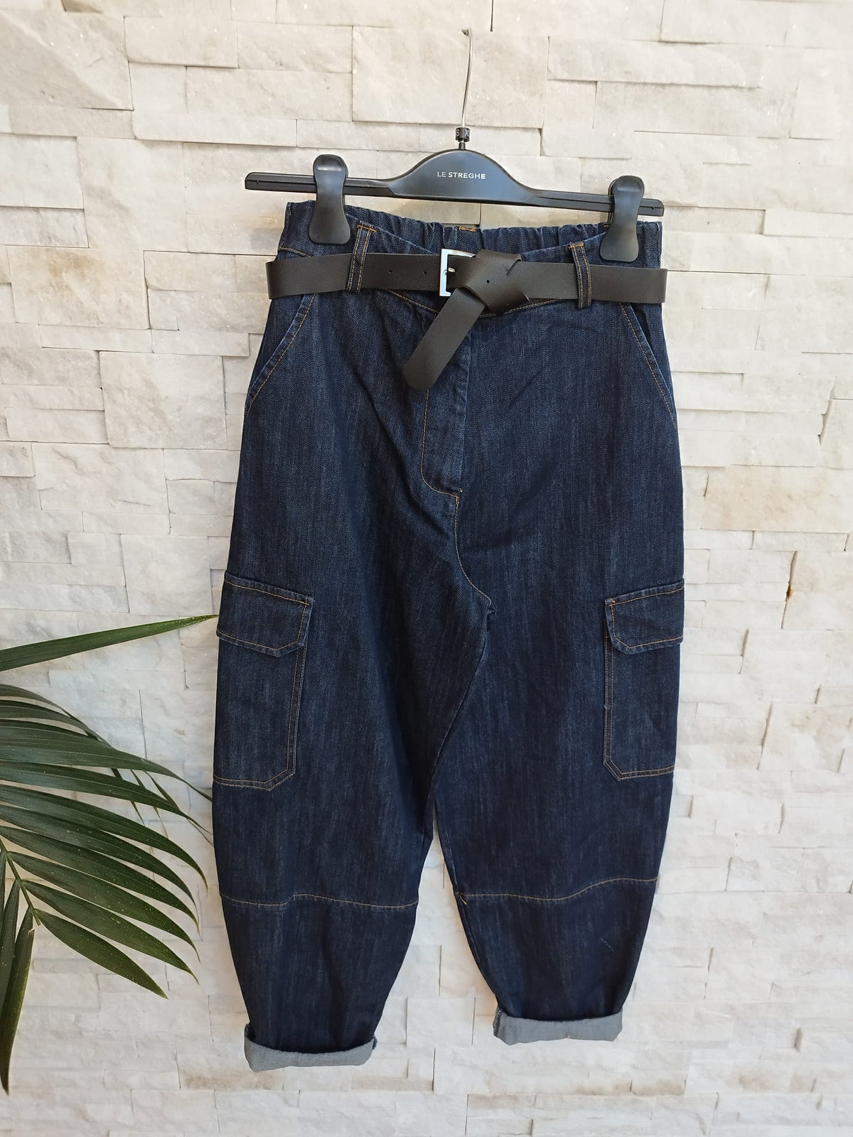 Pantalone denim scuro