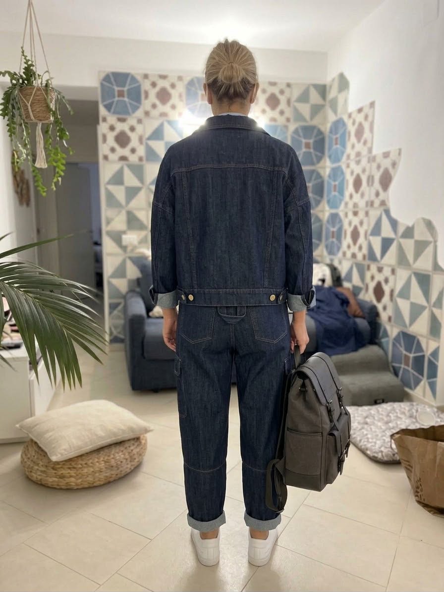 Giubbotto denim scuro