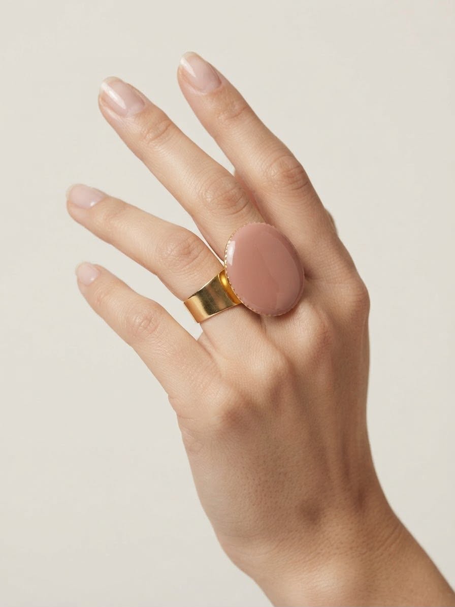 Anello Asya colore gold e rosa antico