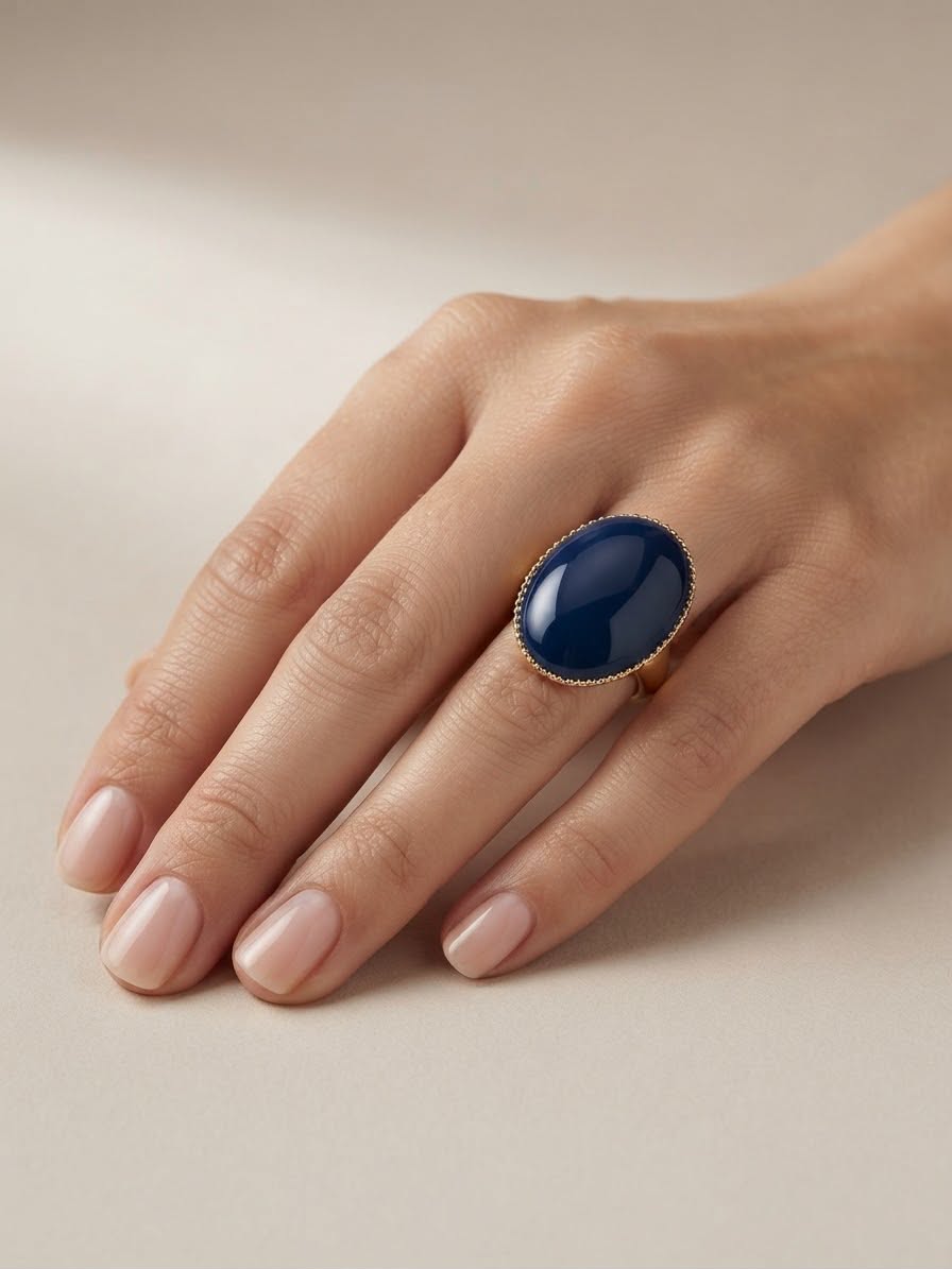 Anello Asya colore gold e blu